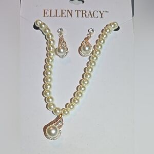 Elegant Pearl Necklace and Earring Set Get A Free Pair Of Napier Earrings Too!